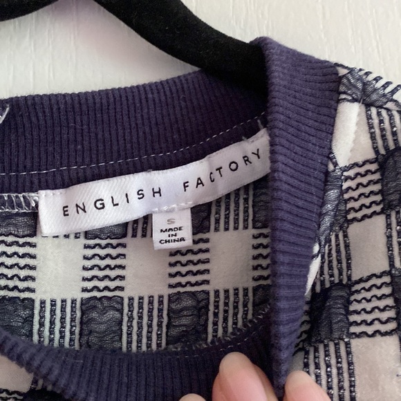 English Factory Gingham Mini Dress size Small - Picture 2 of 3